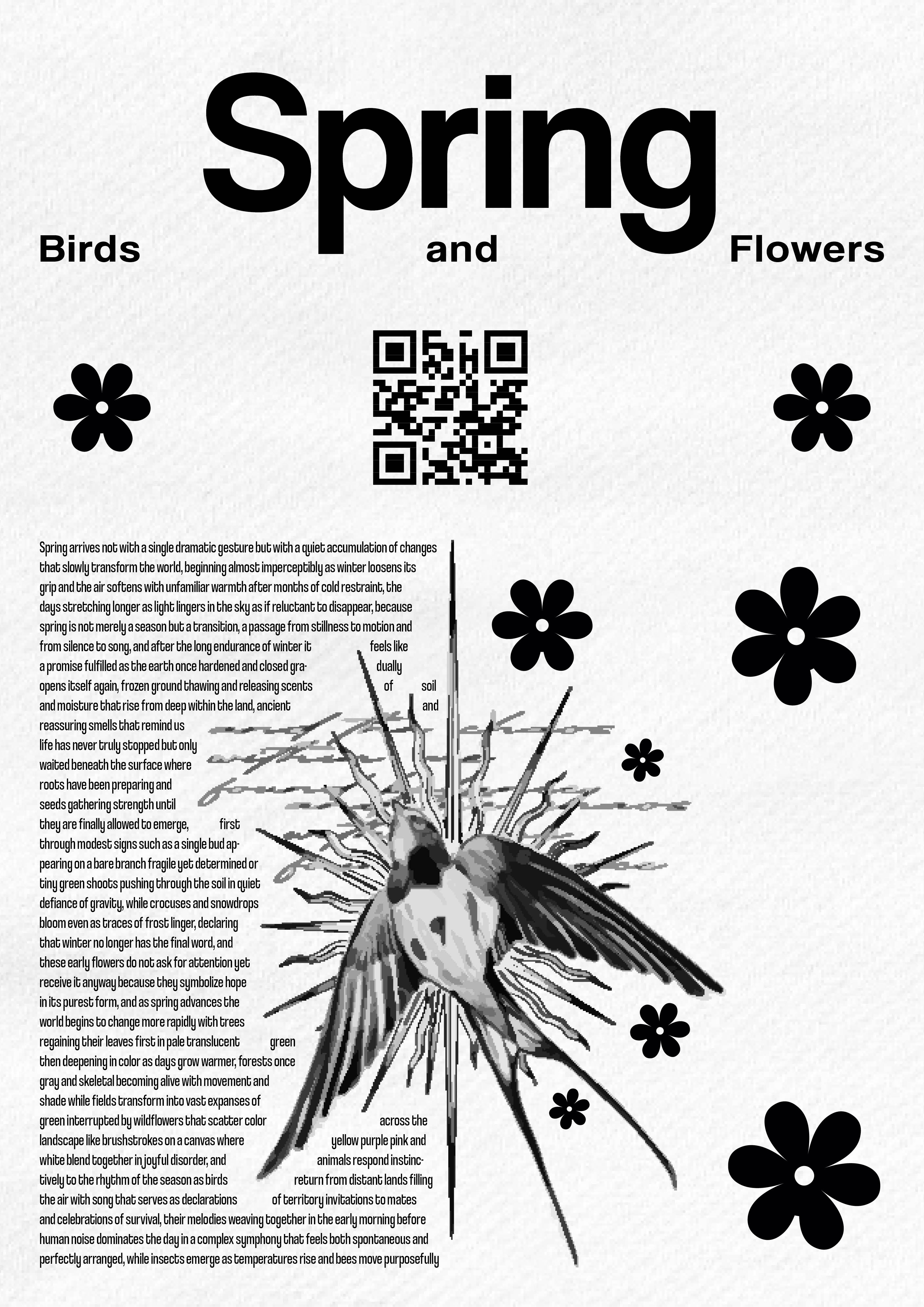 Une affiche avec un qr code qui peut se scanner.